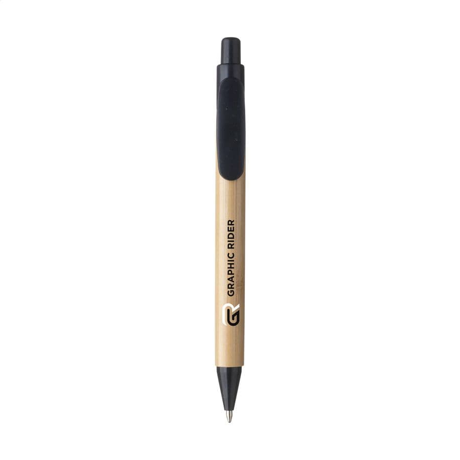 Bamboo Wheat Pen wheat straw ballpoint pen Svart