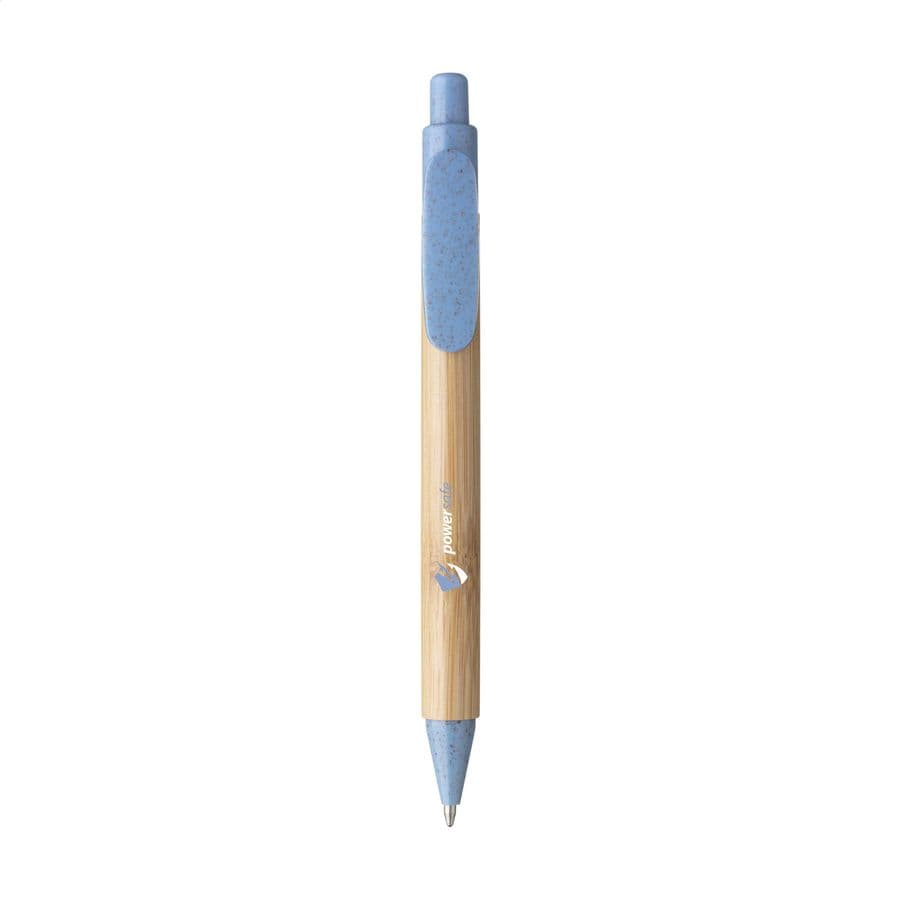 Bamboo Wheat Pen wheat straw ballpoint pen Ljusblå