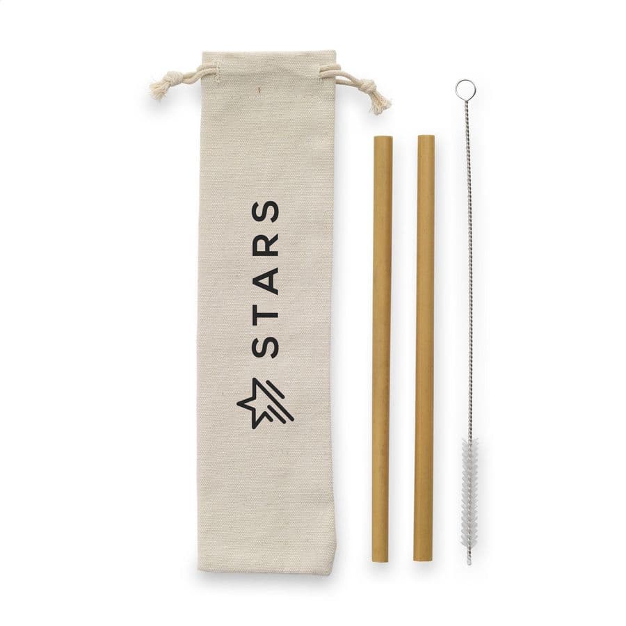 ECO Bamboe Straw Set bamboo straws
