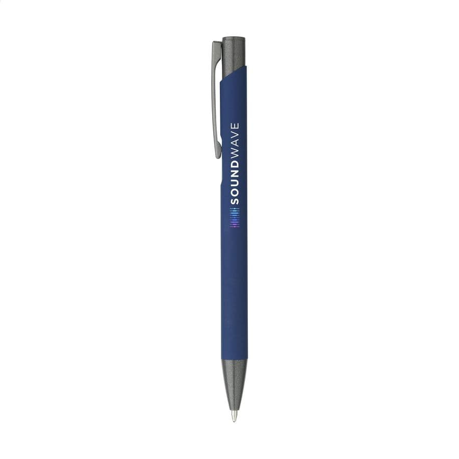 Ebony Soft RCS Recycled Alu SoftTouch Pen Marinblå