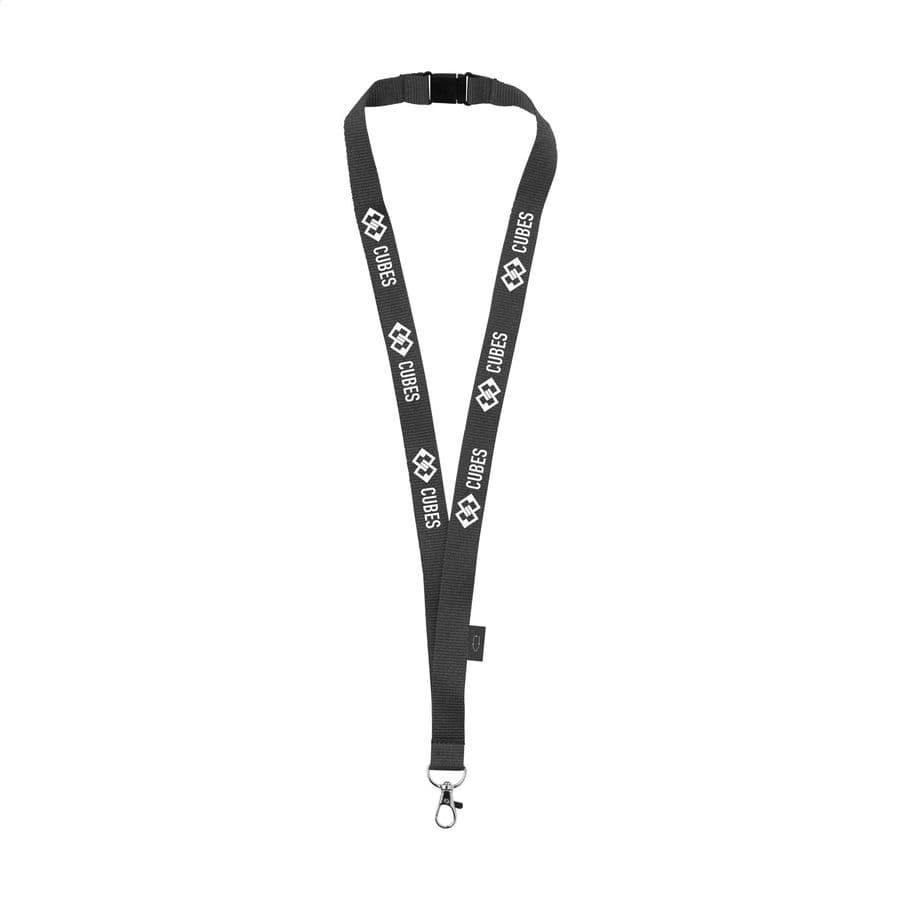 Lanyard Safety RPET 2 cm Svart