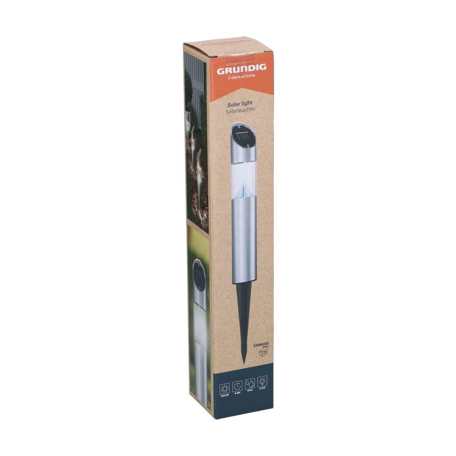Grundig Solar Stainless Steel Garden LED-Light
