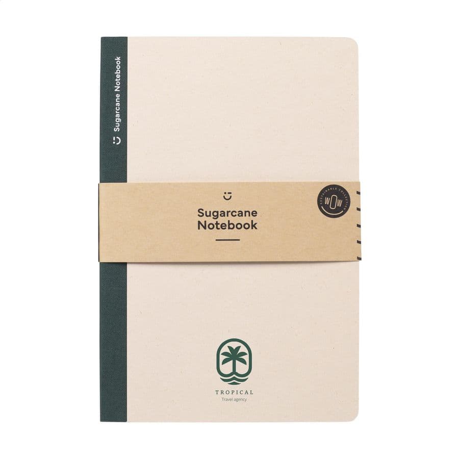 Sugarcane Paper Notebook A5 Grön