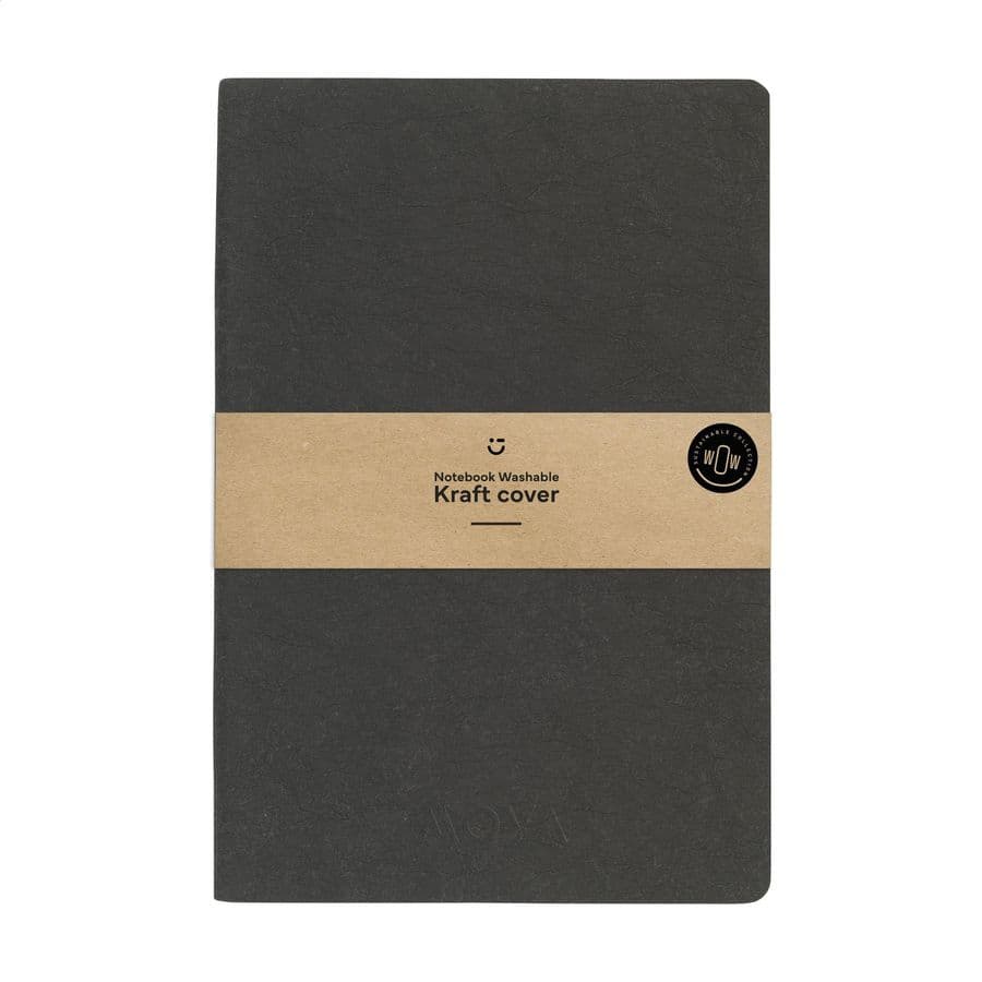 Paper Notebook GRS Washable Kraft Cover A5 Svart