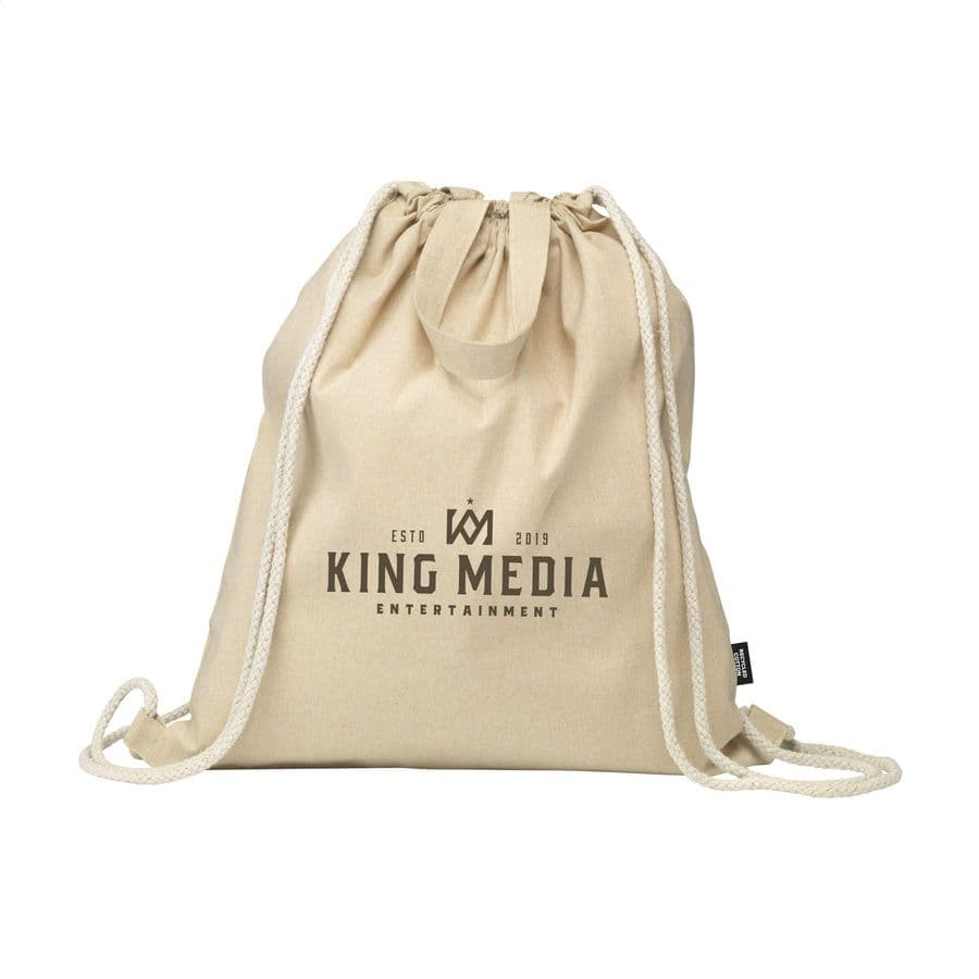 GRS Recycled Cotton PromoBag Plus (180 g/m²) backpack Naturell