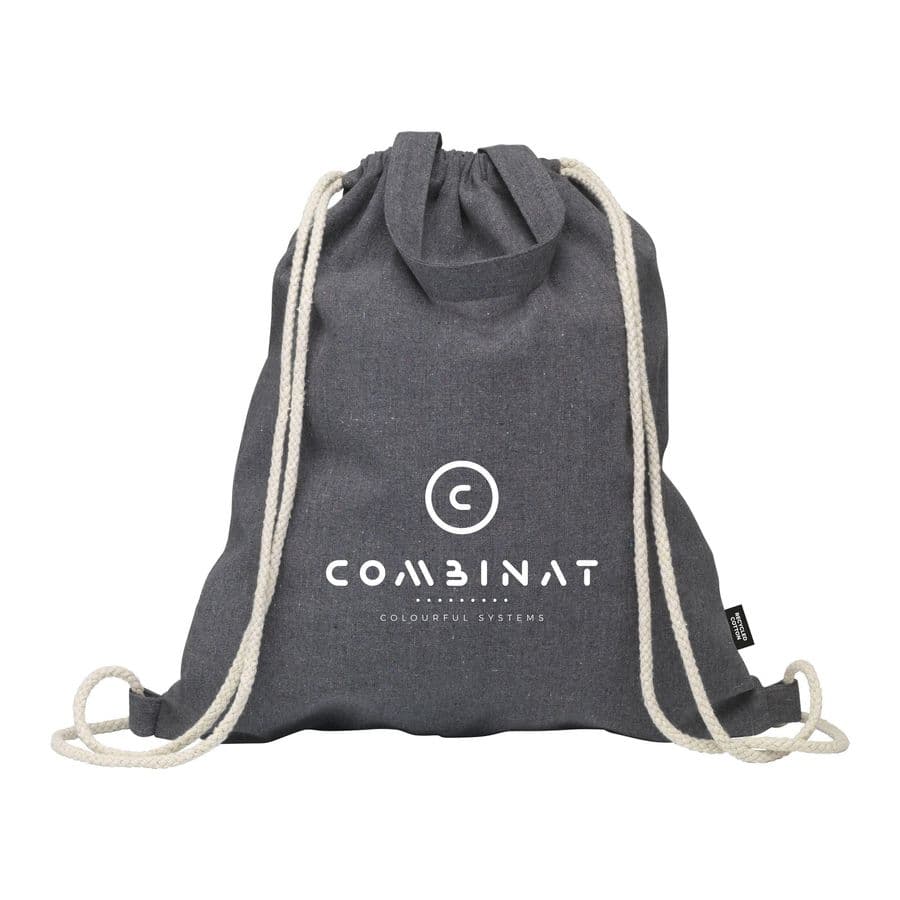 GRS Recycled Cotton PromoBag Plus (180 g/m²) backpack Mörkgrå