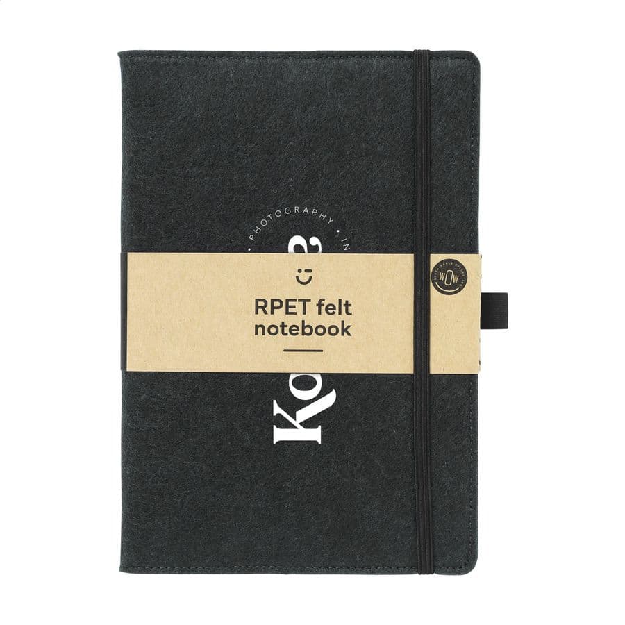 Felty GRS RPET Paper Notebook A5 Svart