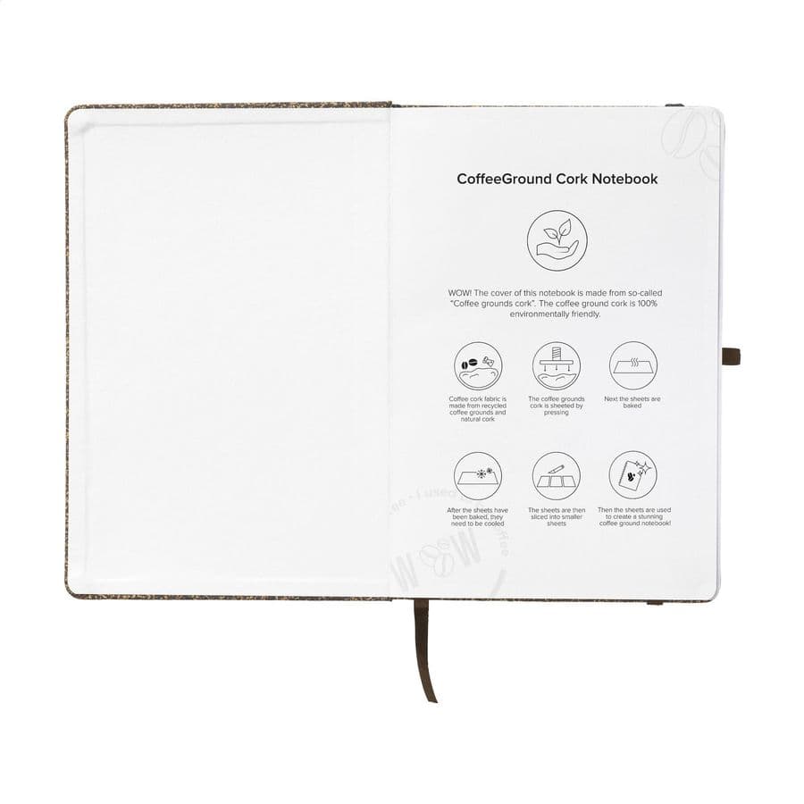 CoffeeGround Cork Paper Notebook A5