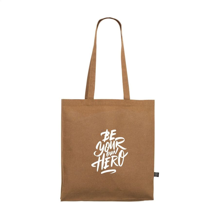 Colour Square Bag GRS Recycled Cotton (150 g/m²) Brun