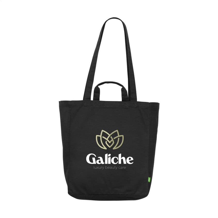Organic Cotton Canvas Tote Bag Colour (280 g/m²) Svart