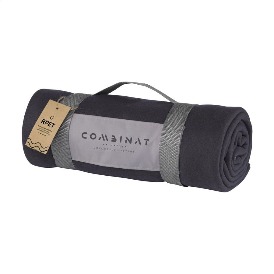 SuperSoft RPET (180 g/m²) fleece blanket Svart