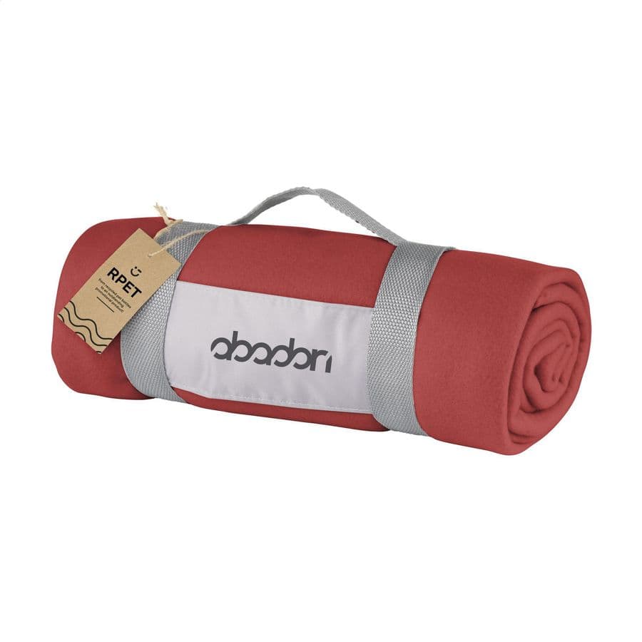 SuperSoft RPET (180 g/m²) fleece blanket Röd