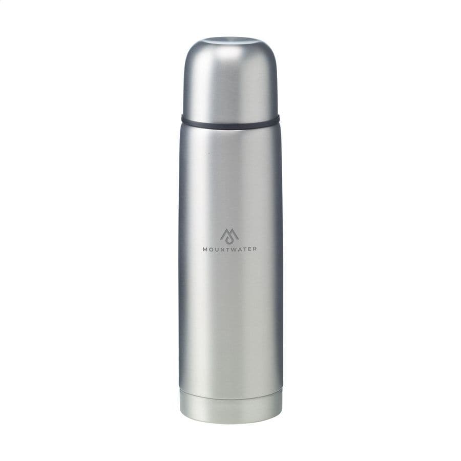 Frosted Bottle RCS Recycled Steel 500 ml thermo bottle Silver
