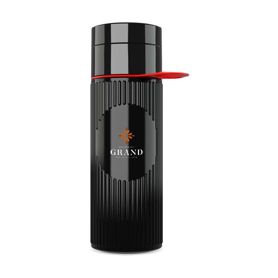 Join The Pipe Atlantis Ring Bottle Black 500 ml Svart/röd