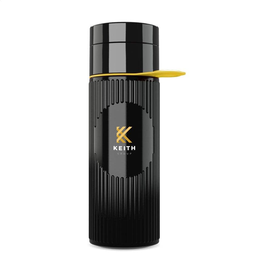 Join The Pipe Atlantis Ring Bottle Black 500 ml Svart/gul