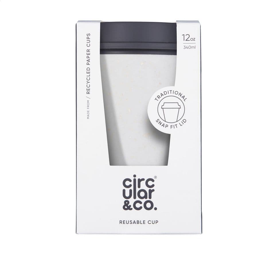 Circular&Co Recycled Now Cup Black Lid 340 ml coffee cup