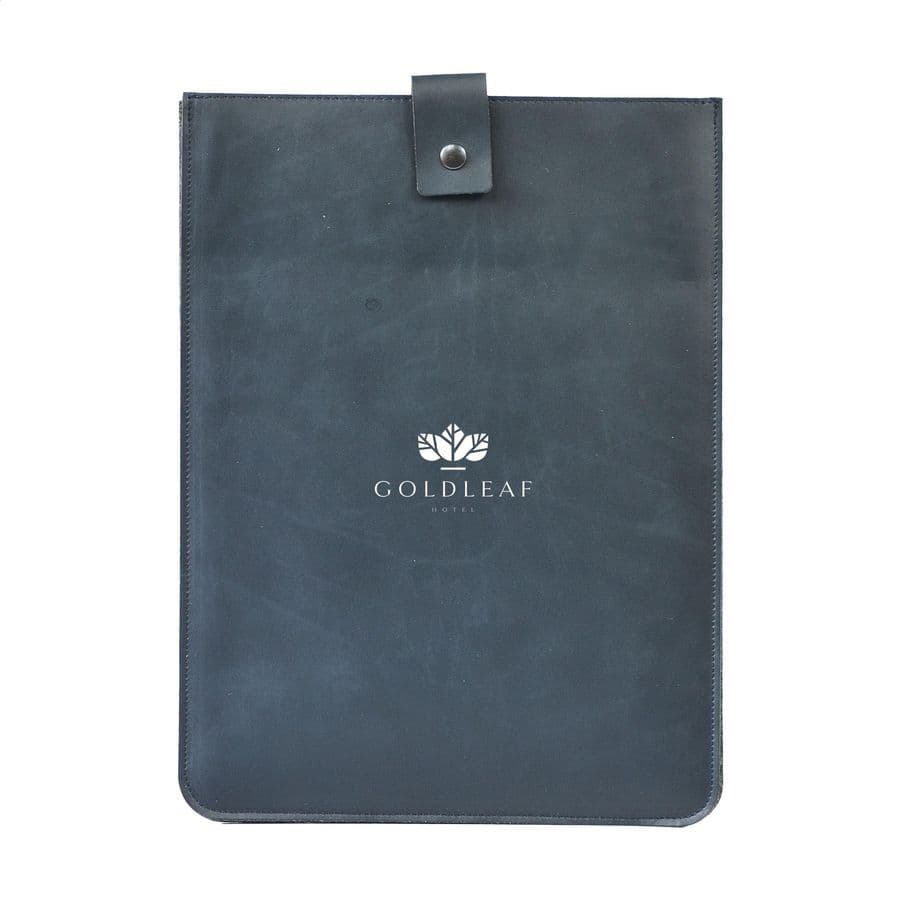 Recycled Leather Laptop Sleeve 14" Mörkblå