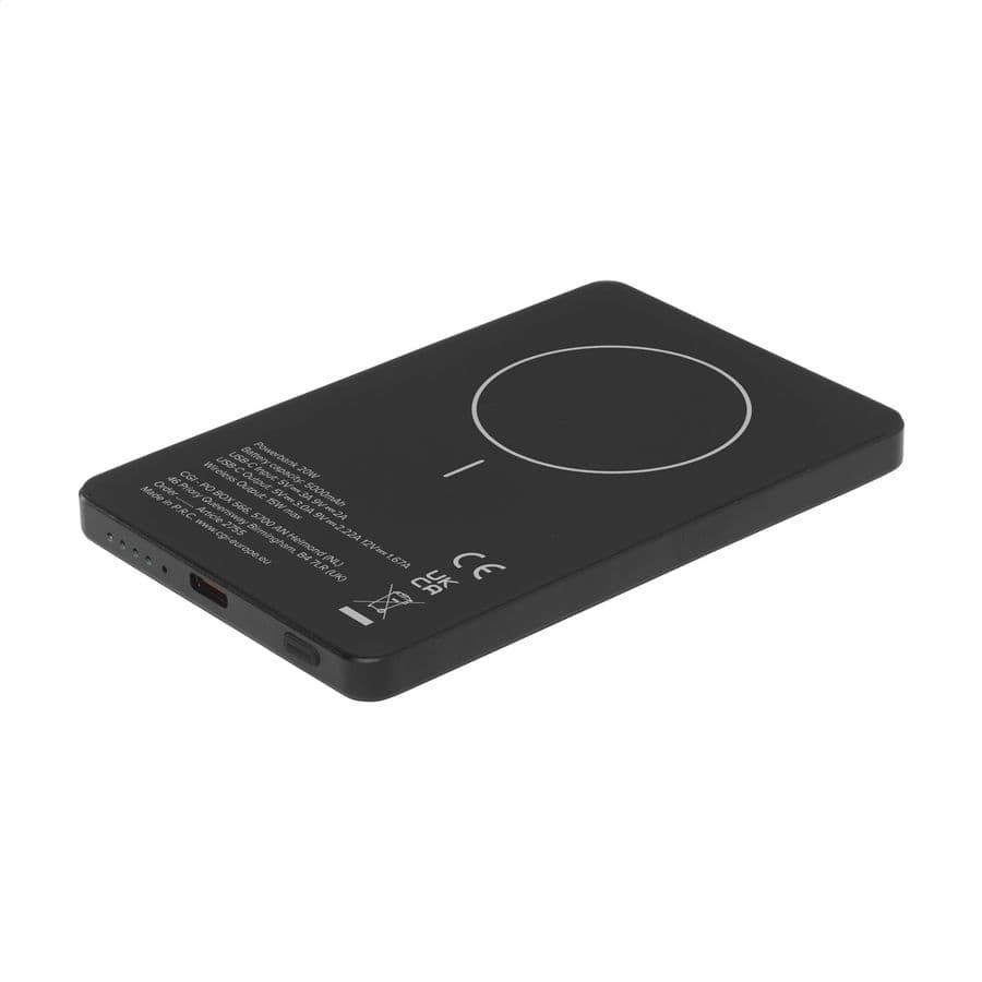 Wireless RCS Recycled Alu Magsafe Powerbank 5000 Svart