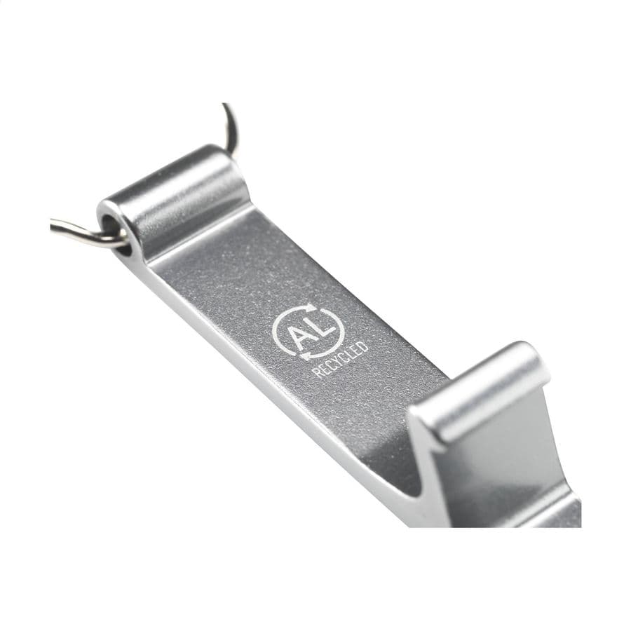 Alu Opener Phone Stand GRS Recycled keyring