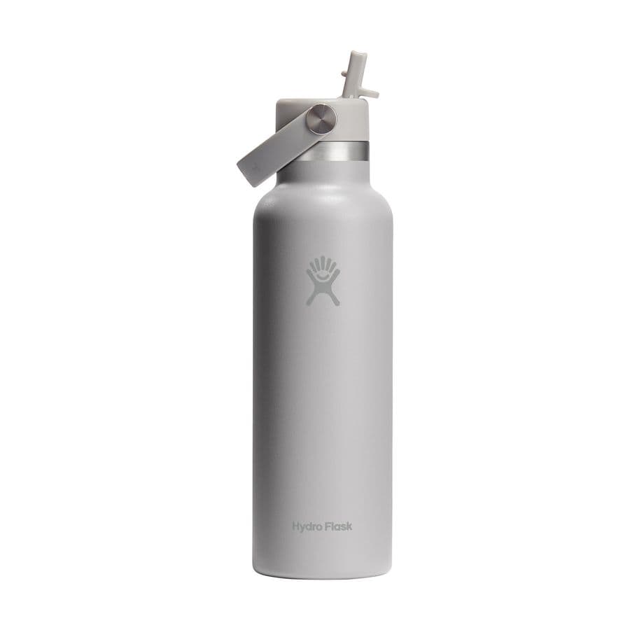 Hydro Flask Standard Mouth with Flex Straw Cap 621 ml water bottle Grå