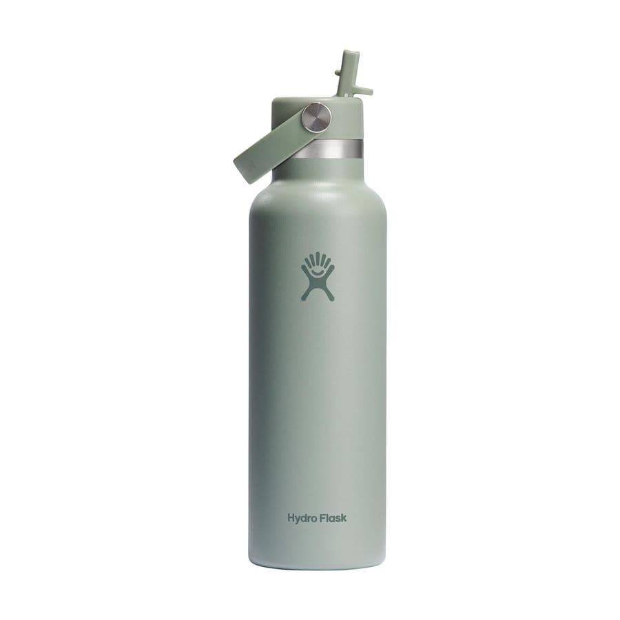 Hydro Flask Standard Mouth with Flex Straw Cap 621 ml water bottle Grön/grå