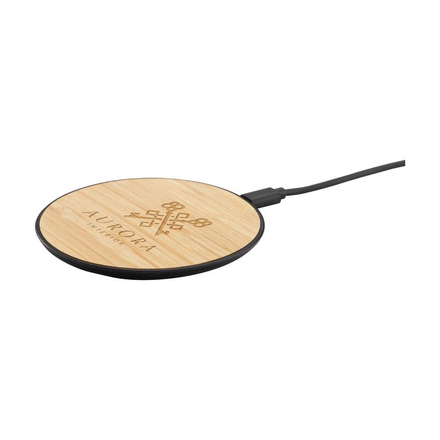 Bamboo 15W Wireless Fast Charger Svart