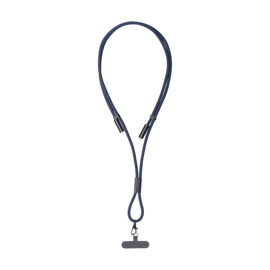 Lanyard 2-in-1 GRS RPET Load & Sync USB Cable Marinblå