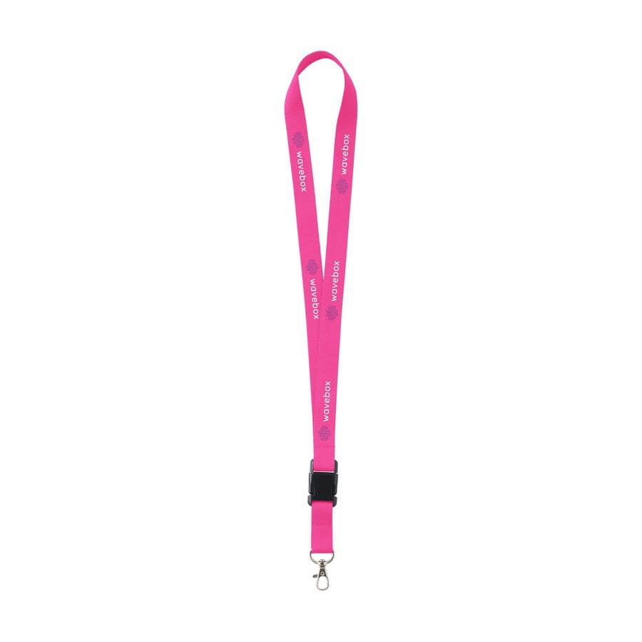 KeyCord 2 cm lanyard Fluorescerande rosa