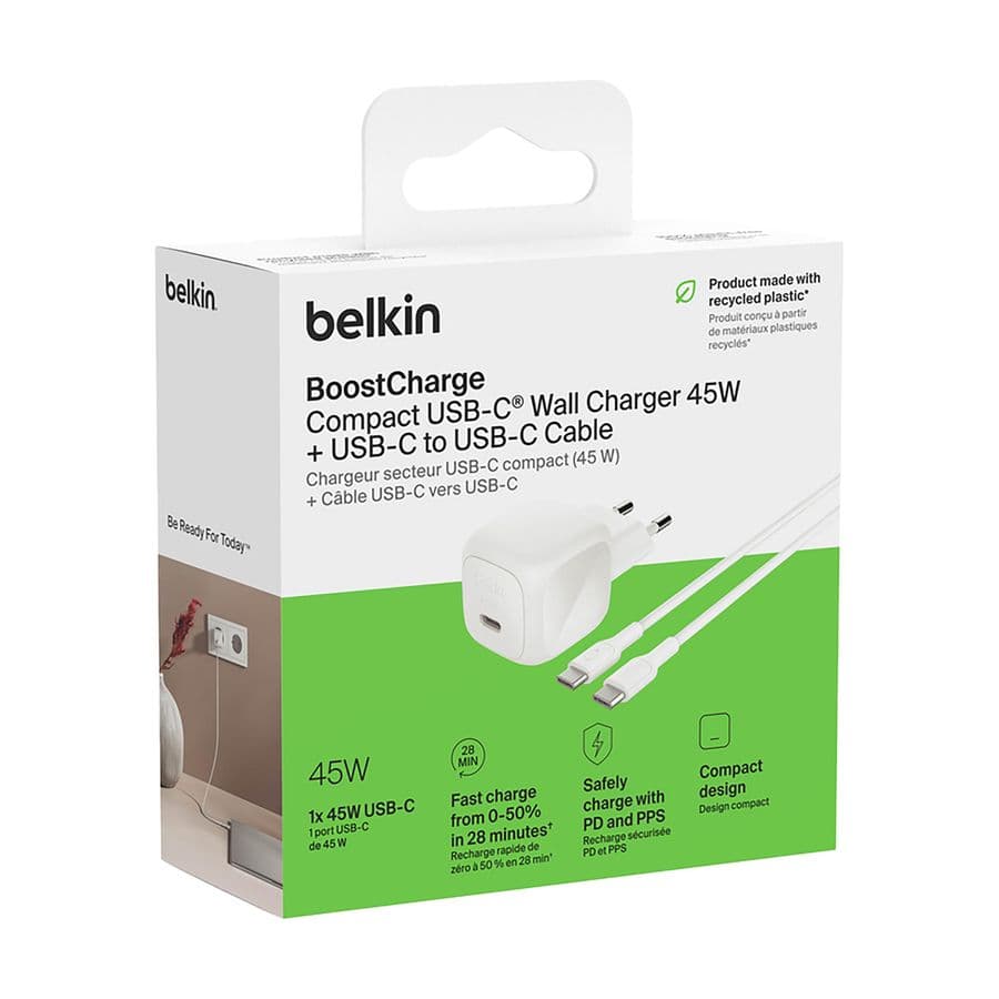 Belkin 45W USB PD Wall Charger with PPS and Cable