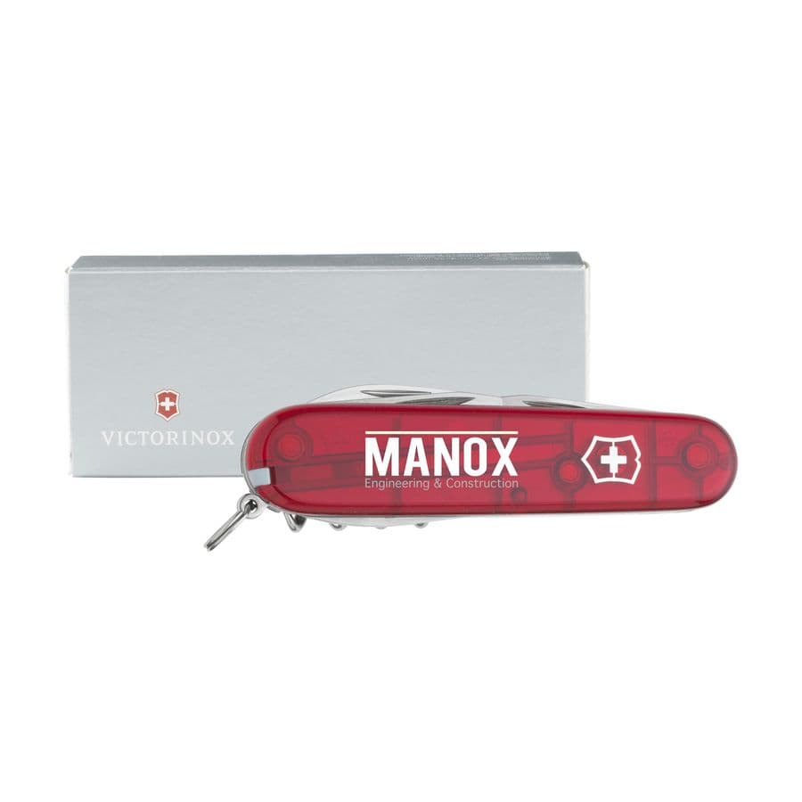 Victorinox Spartan pocket knife in a gift box Transparent röd