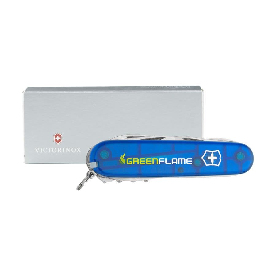 Victorinox Huntsman pocket knife in a gift box Transparent blå