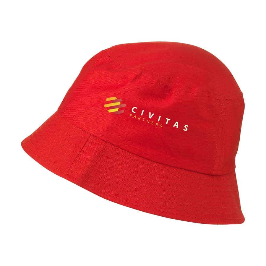 Cotton Bucket Hat Röd