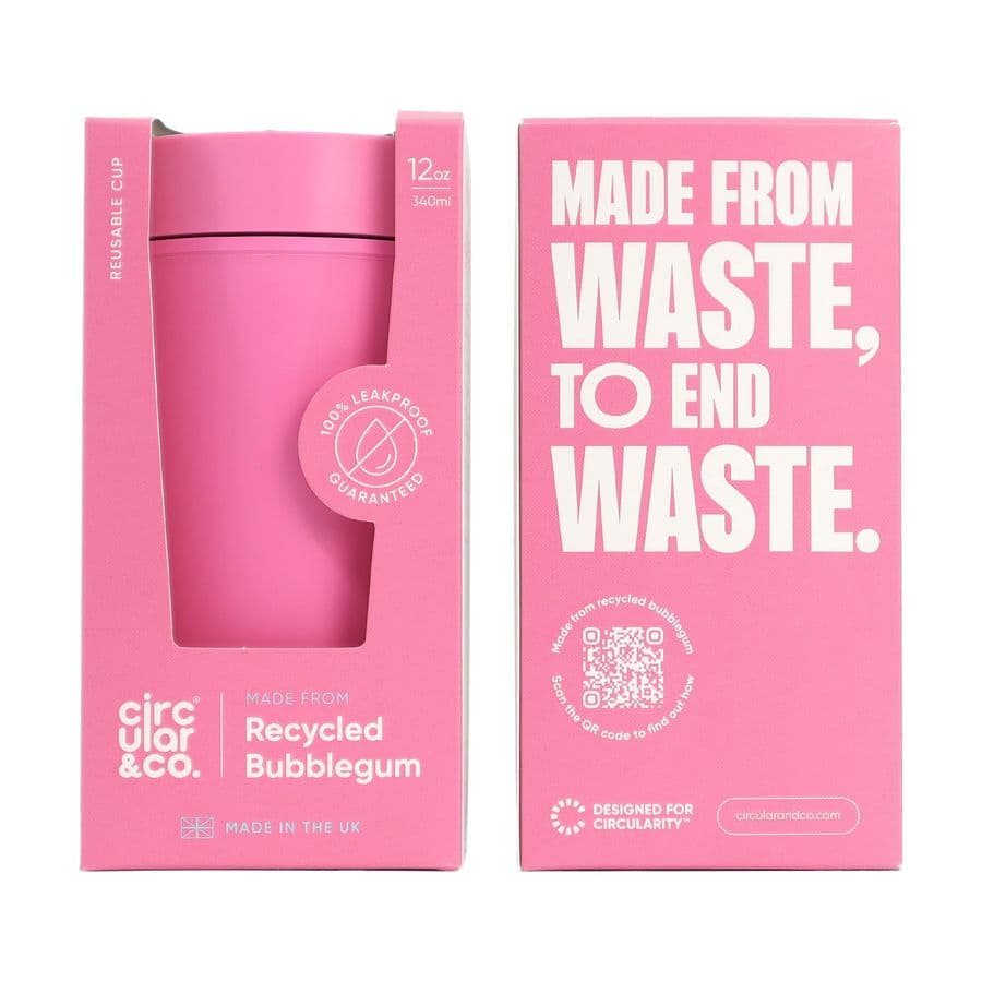 Circular&Co Recycled Bubblegum Coffee Cup 340 ml