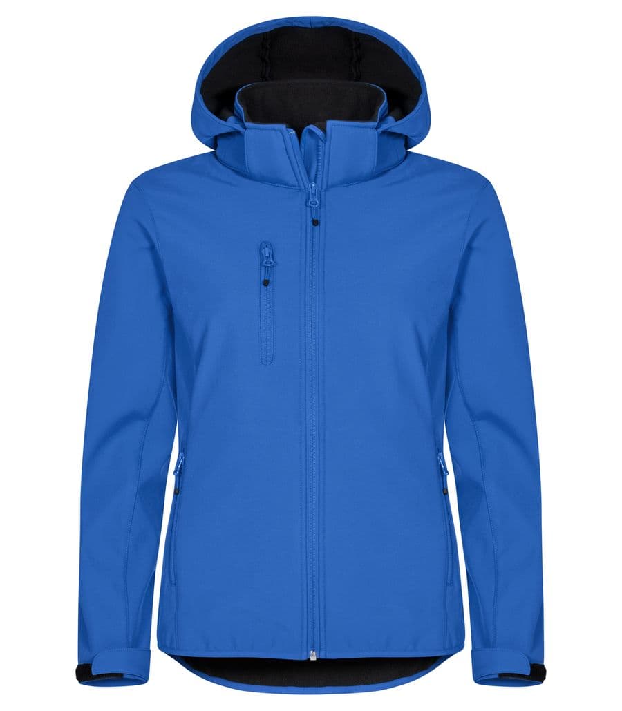 Classic Softshell Hoody Women Royalblå