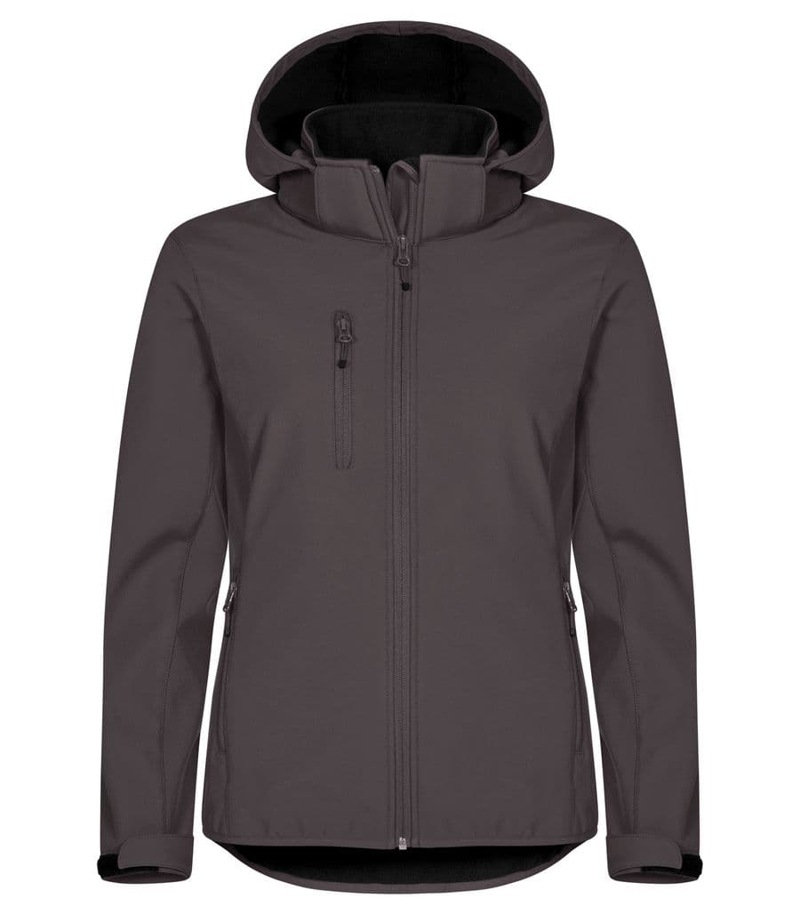 Classic Softshell Hoody Women Mörkgrå
