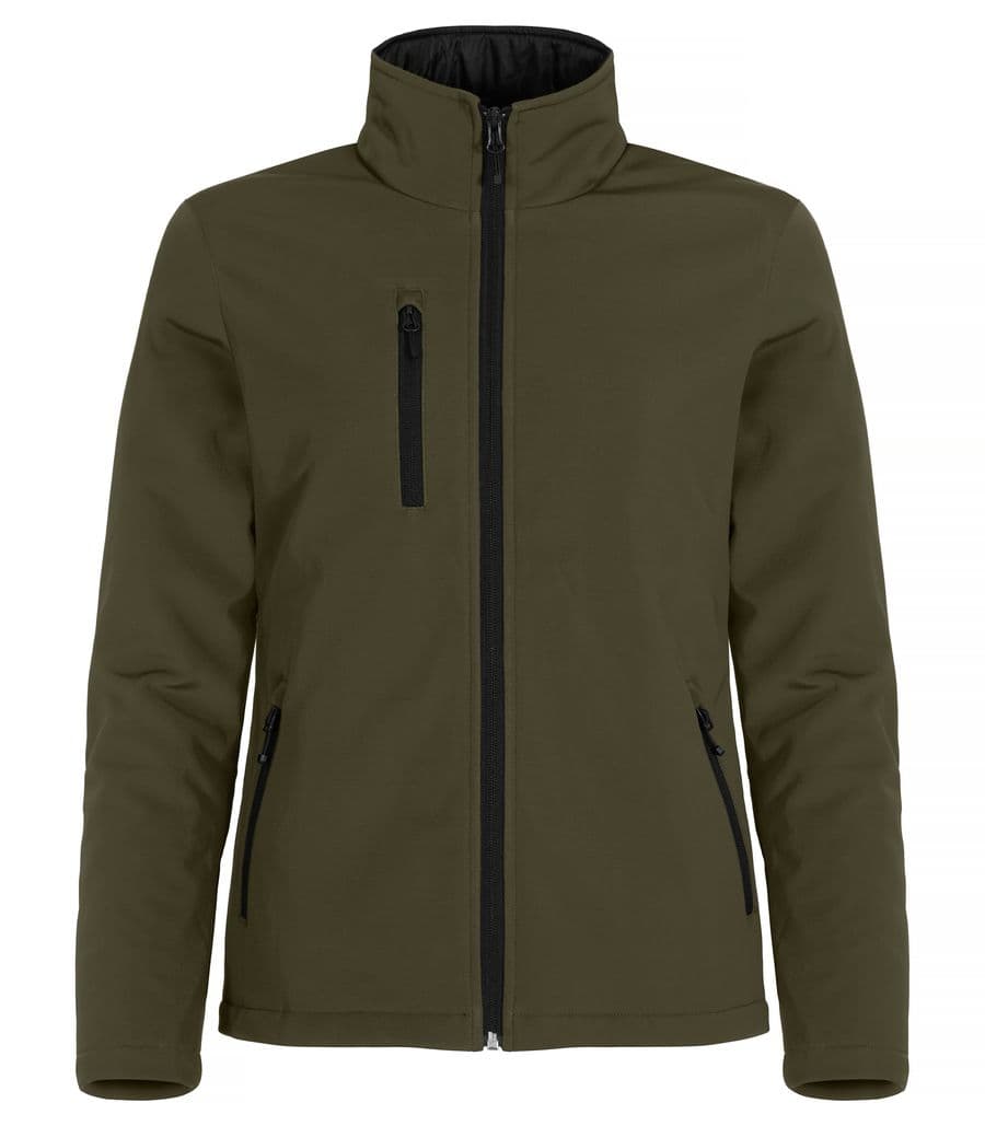 Padded Softshell Jacket Women Dimmgrön