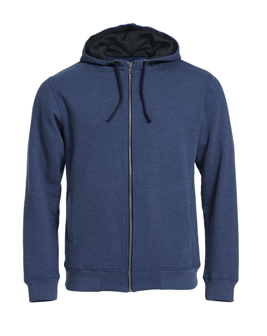 Classic Hoody Full Zip Blåmelerad