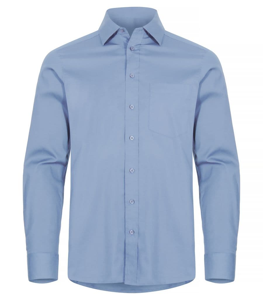 Stretch Shirt L/S Ljusblå