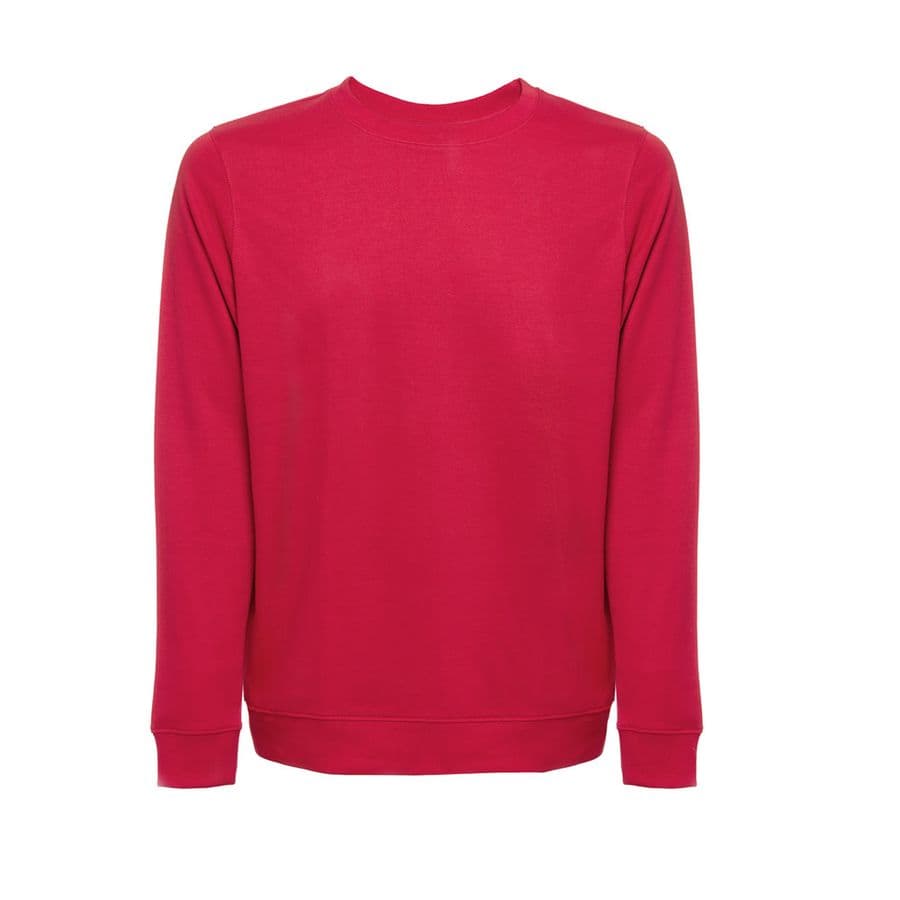 THC COLOMBO. Sweatshirt (unisex) i italiensk frotté utan knappslå Röd