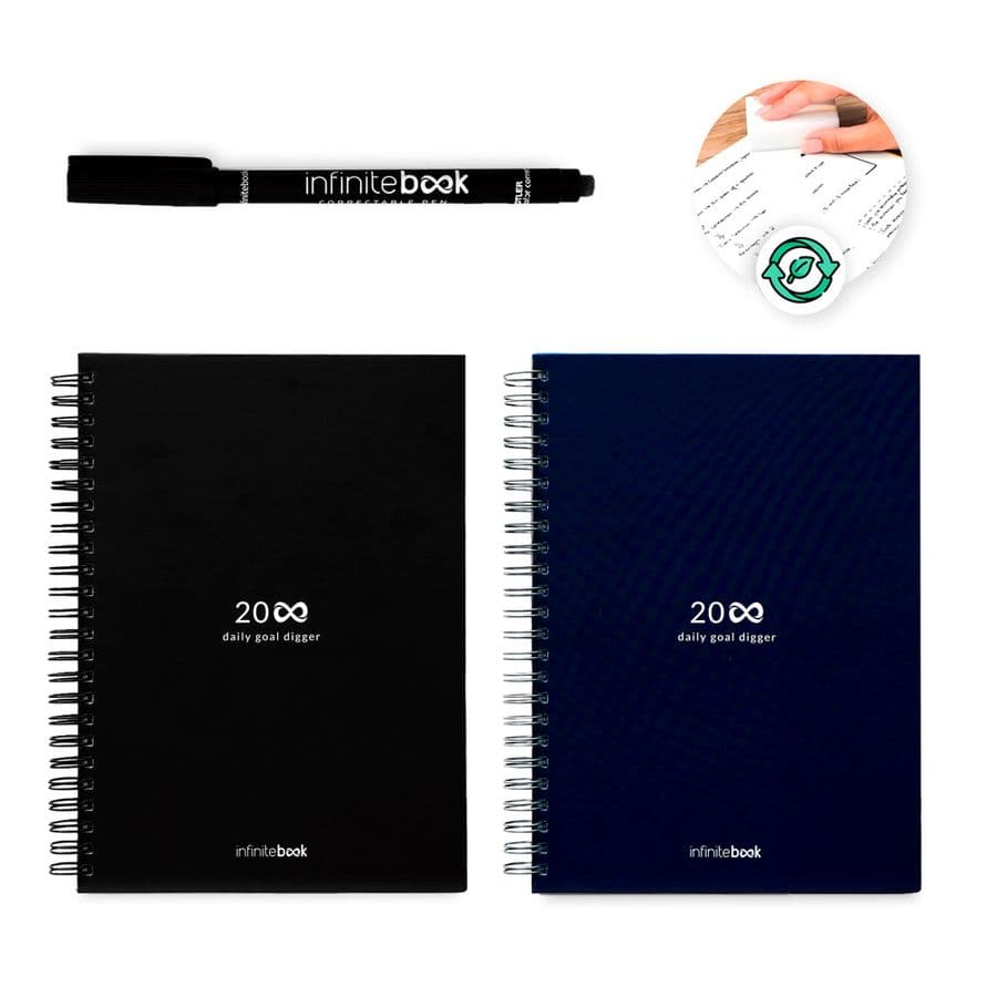STARTER KIT INFINITE PLANNER A5. Setet innehåller en "infinite", rengöringskit, markör och markörhållare