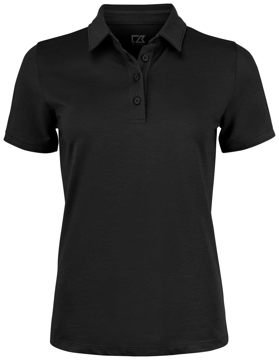 Oceanside Stretch Polo Women Svart