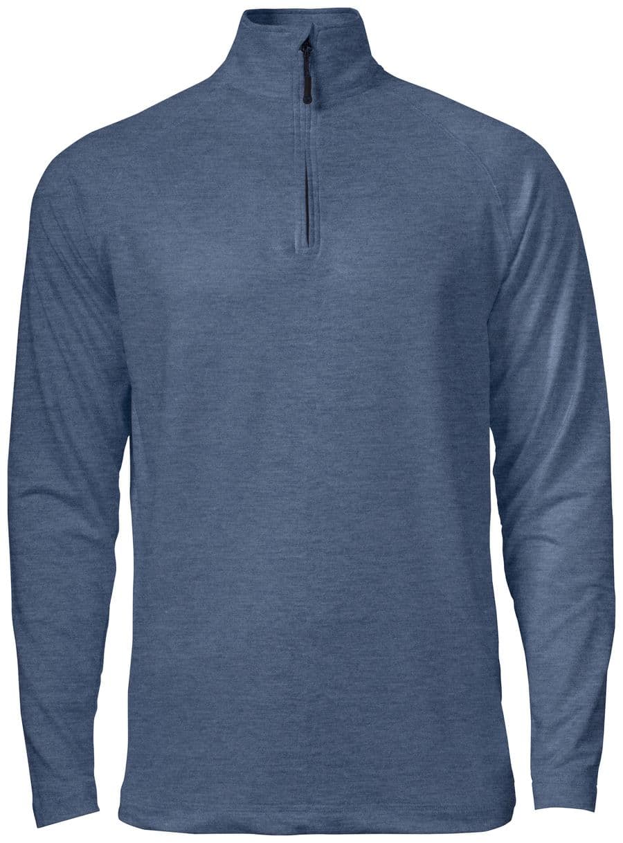 Coos Bay Half Zip Men Skifferblåmelerad
