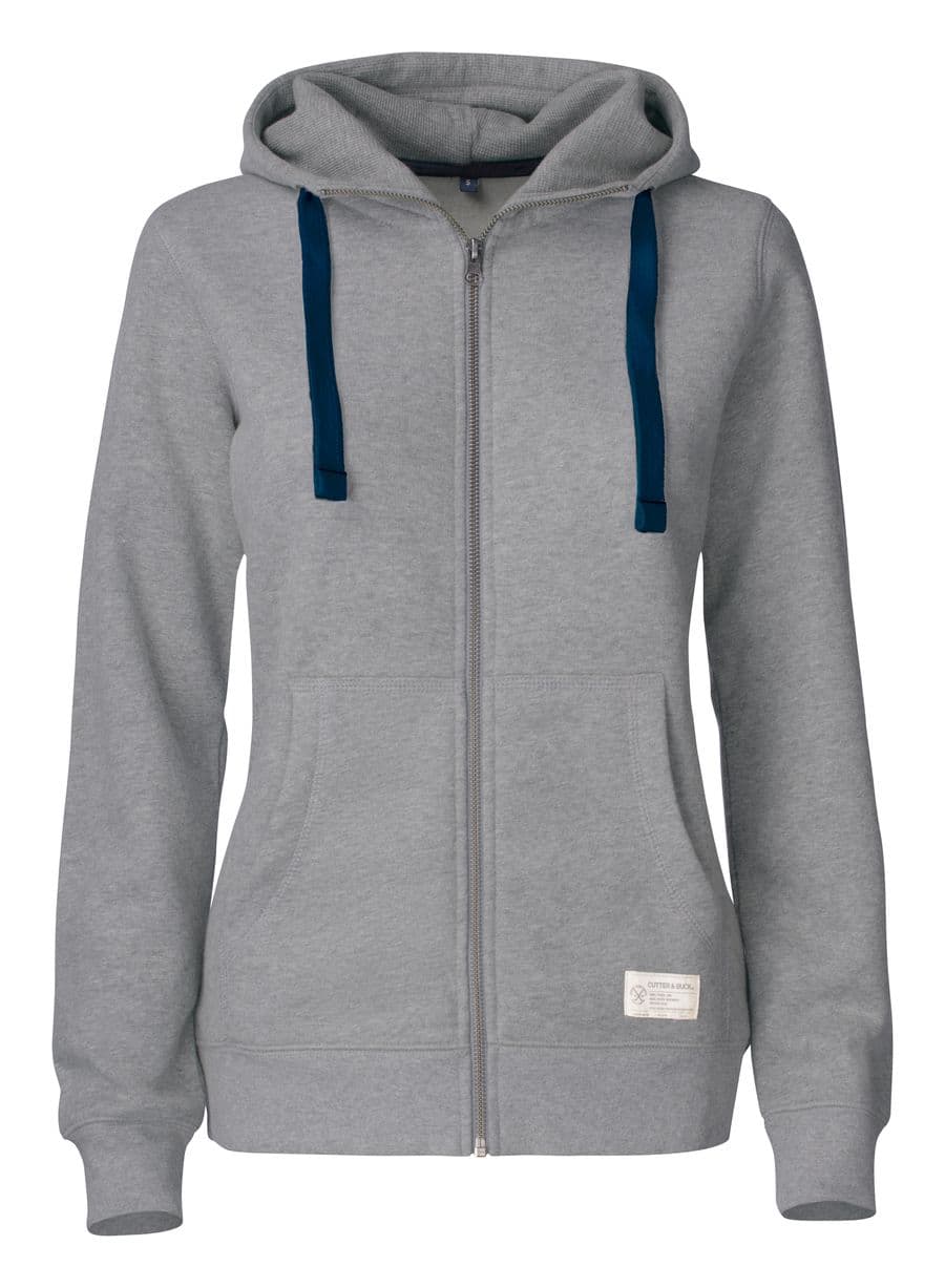 Twisp Hood Full Zip Women Gråmelerad