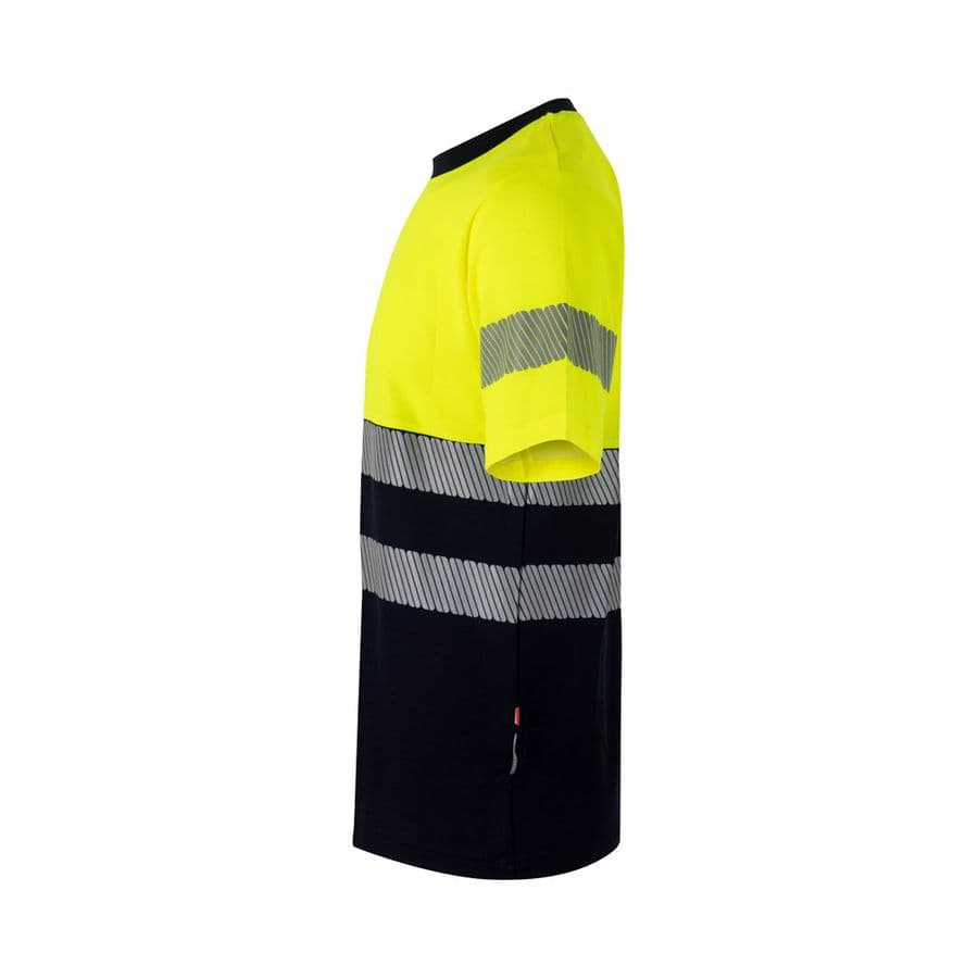 VL BASTET. Tvåfärgad piké-T-shirt (150g/m²), i bomull (55%) och polyester (45%)