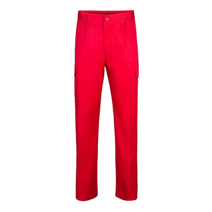 VL MABON. Twillbyxor med flera fickor (200g/m²), i bomull (35%) och polyester (65%) Röd