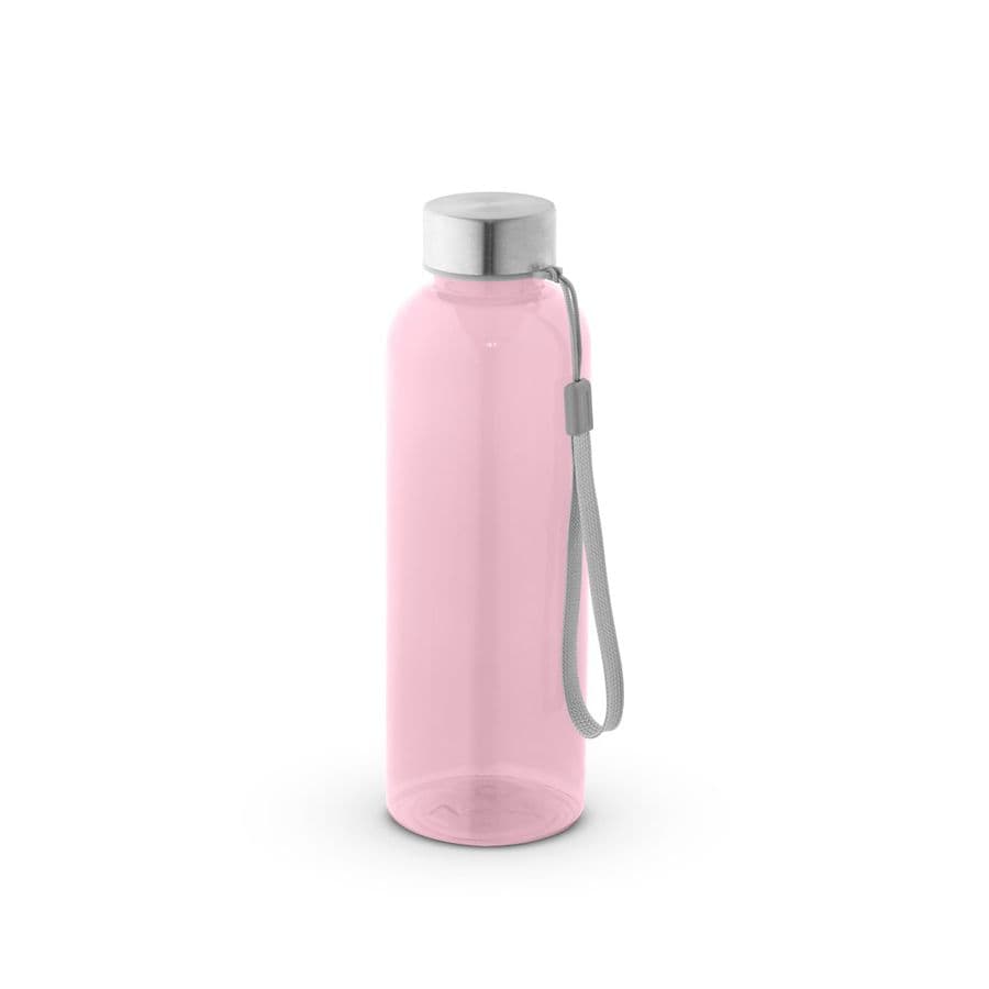 ENDERS M. Återvunnen PET (100 % rPET)-flaska med glansig genomskinlig yta 600 ml Ljusrosa