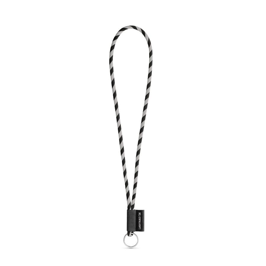 SET Lanyard TUBE Long (Ø 7 mm) med Ring Ø 32 mm Svart