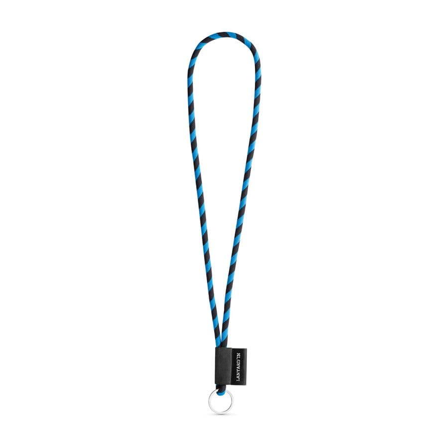 SET Lanyard TUBE Long (Ø 7 mm) med Ring Ø 32 mm Svart
