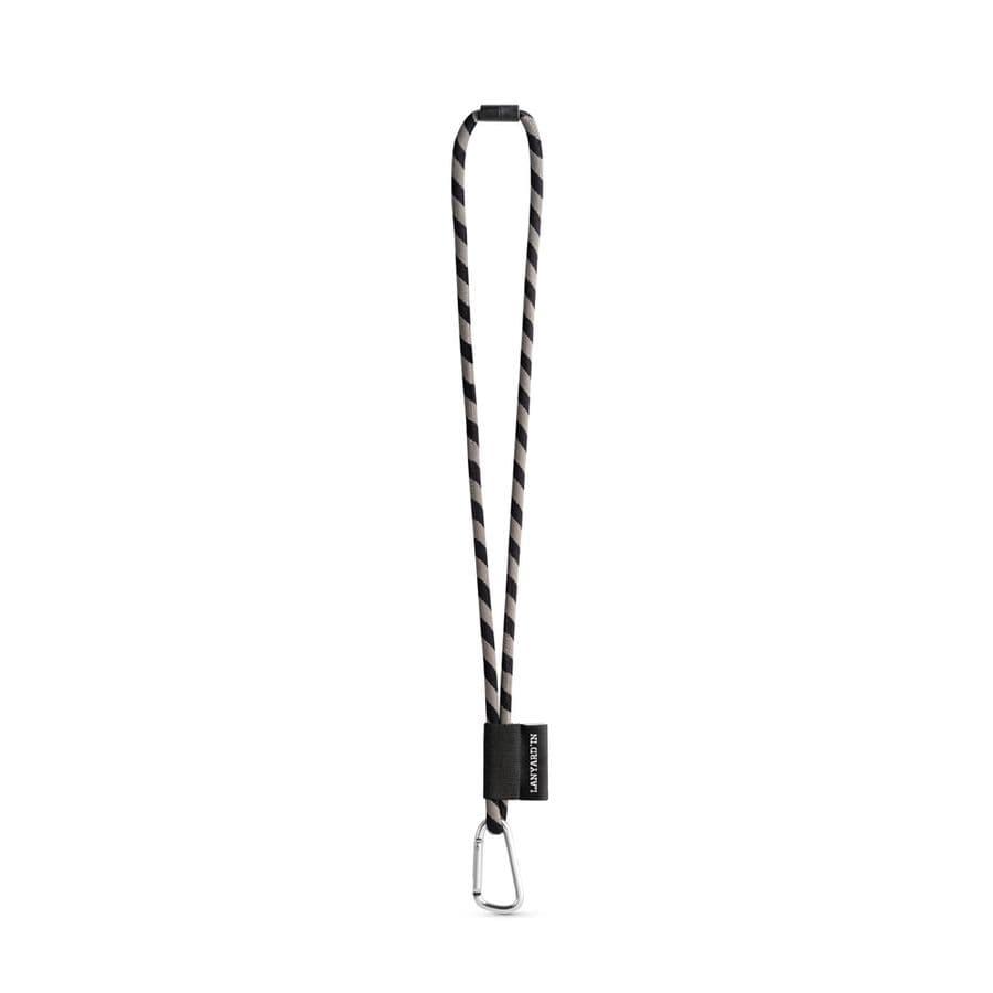 SET Lanyard TUBE Long (Ø 7 mm) med 55 mm D-formad karbinhake och Ø 7 mm säkerhetsspänne