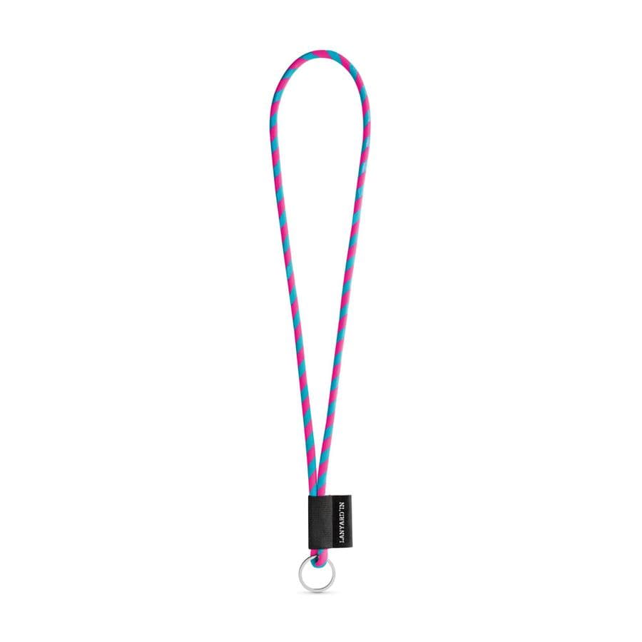 SET Lanyard TUBE Long (Ø 7 mm) med Ring Ø 32 mm Hexachrome rosa